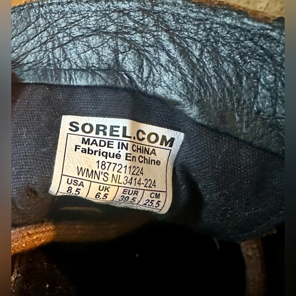 Sorel Waterproof Lace-Up Boots Tan Nubuck Women’s 8.5 - Picture 8 of 9